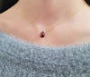 Garnet Pear Briolette Necklace
