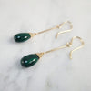 Malachite Long Dangle Earrings