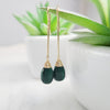 Malachite Long Dangle Earrings