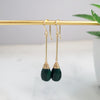 Malachite Long Dangle Earrings
