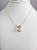 Rose Quartz Pear Briolette Pendant Necklace
