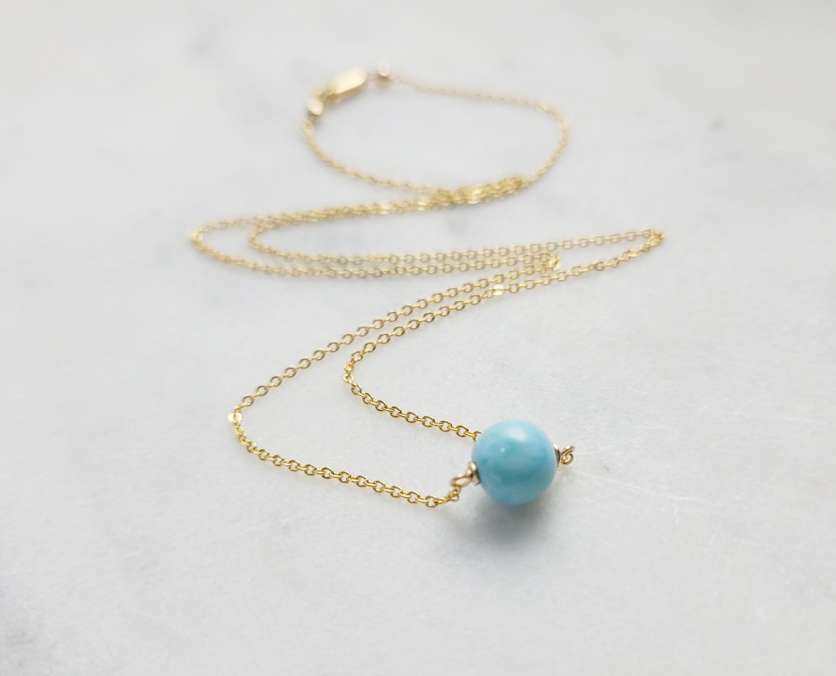Larimar Ball Necklace– Admirable Jewels