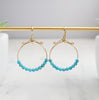 Turquoise Hoop Fidget Earrings