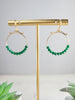 Emerald Hoop Fidget Earrings