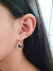 Moss Kyanite Hoop Earrings