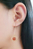 Sunstone Long Dangle Earrings