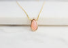 Pink Peruvian Opal Pendant Necklace