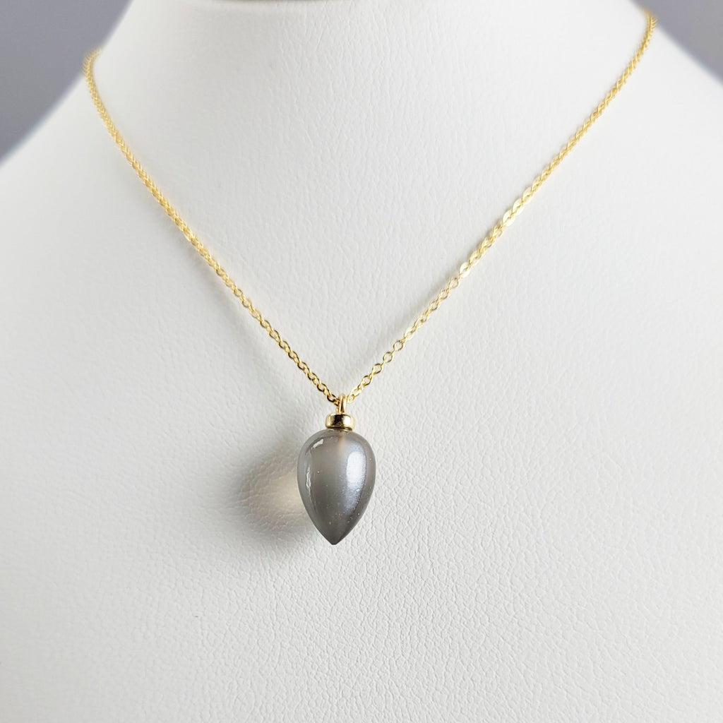 Gray Moonstone Pendant Necklace