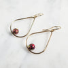 Red Fire Opal Dangle Earrings