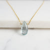 Moss Aquamarine Pear Necklace