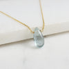 Moss Aquamarine Pear Necklace