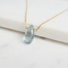 Moss Aquamarine Pear Necklace