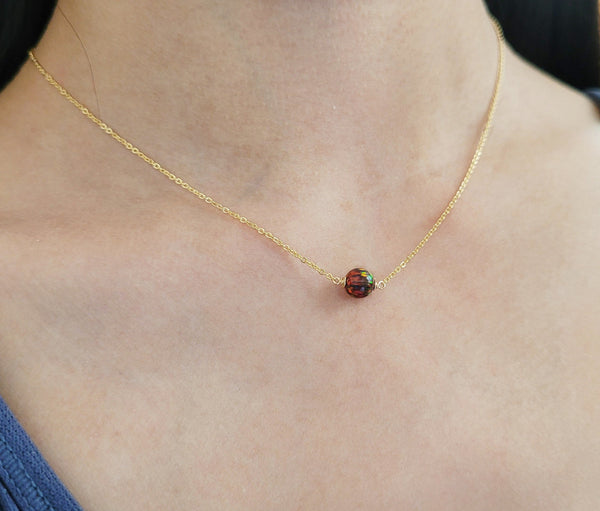 Red Fire Opal Necklace