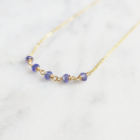 Beaded Tanzanite Necklace