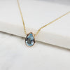 Blue Topaz Briolette Pendant Necklace