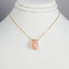 Pink Opal Pear Briolette Necklace