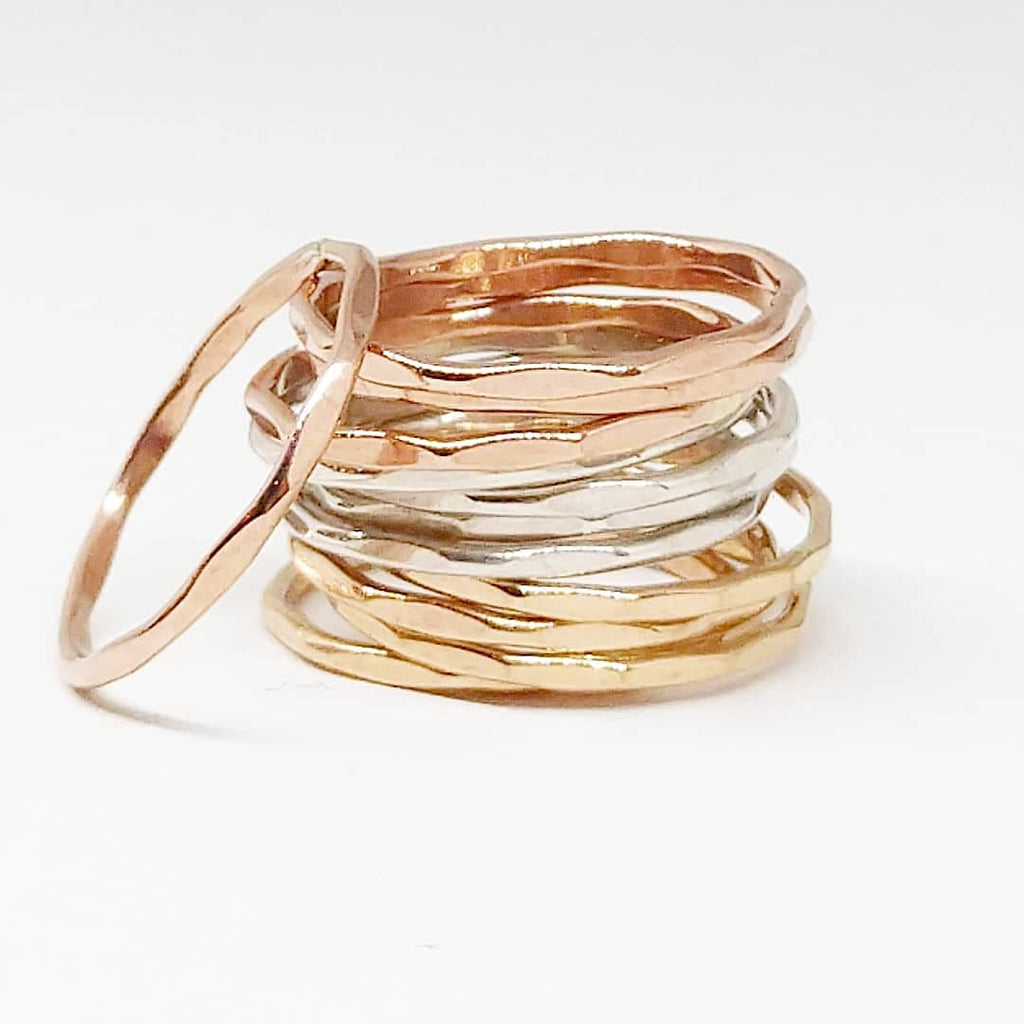Thin Stacking Ring, Midi Ring Rose Gold Filled, 14k Gold Filled