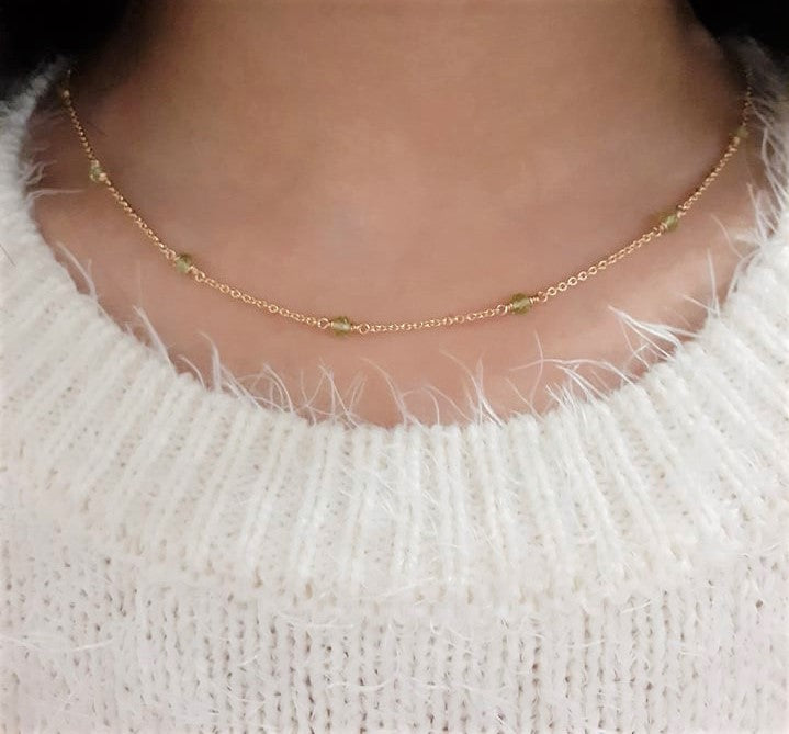 Peridot Beaded Necklace