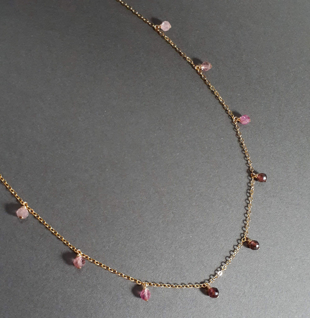 Pink Tourmaline Ombre Necklace
