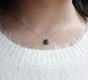 Blue Sapphire Heart Briolette Necklace