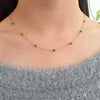 Emerald Beaded Choker Necklace