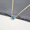 Swiss Blue Topaz Heart Briolette Pendant Necklace