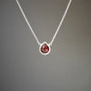 Garnet Heart Briolette Pendant Necklace