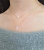 Pink Chalcedony Pear Shape Necklace