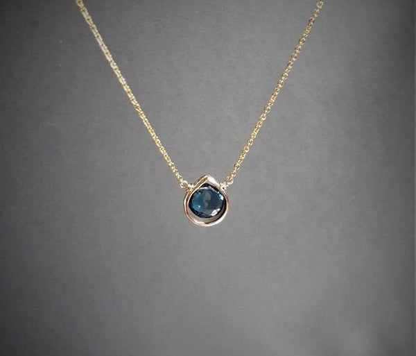 London Blue Topaz Heart Shape Pendant Necklace