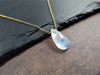 Rainbow Moonstone Pear Briolette Necklace