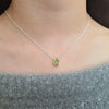 Peridot Pan Cut Briolette Pendant Necklace
