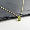 Peridot Pan Cut Briolette Necklace