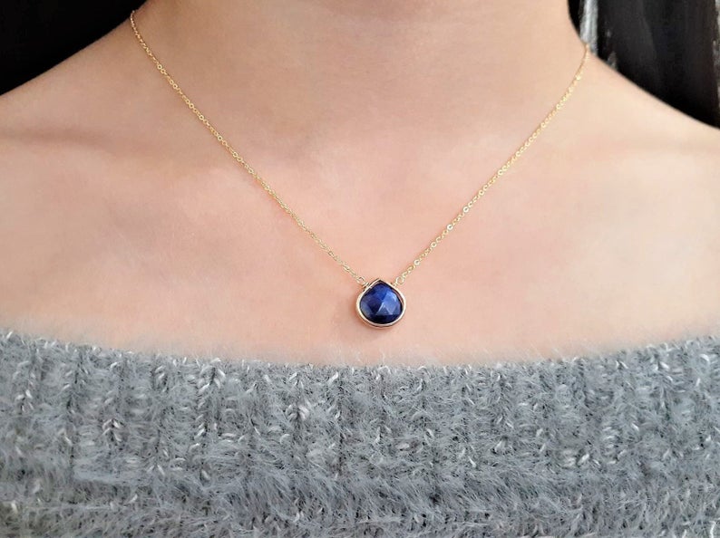 Lapis Lazuli Necklace - Etsy UK