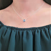 Swiss Blue Topaz Heart Briolette Pendant Necklace