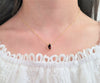 Garnet Pan Briolette Pendant Necklace
