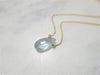 Moss Aquamarine Pear Necklace